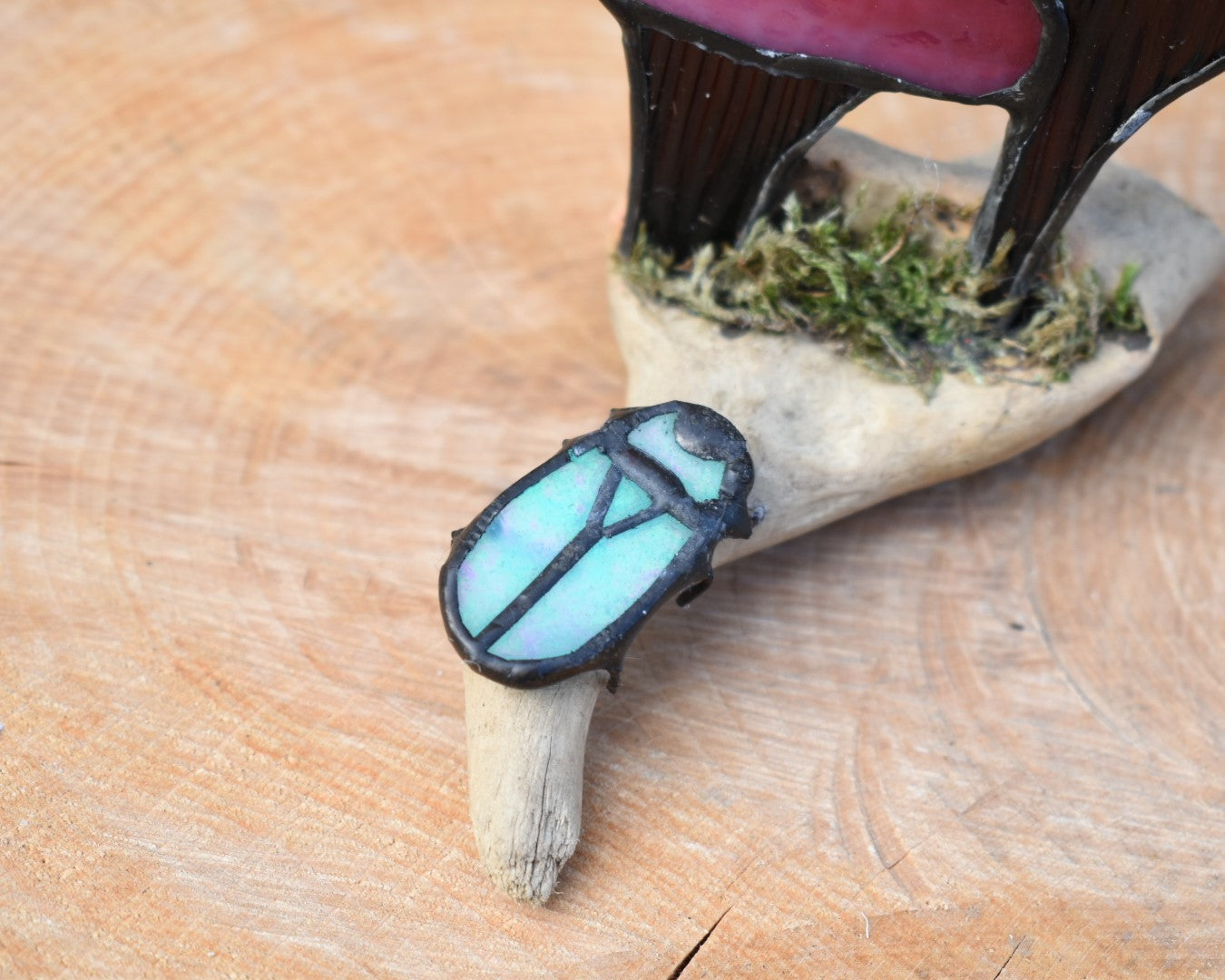 Glass mushroom and beetle #96